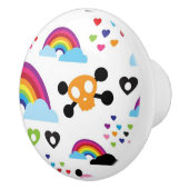 Achtergrond van de leemte van de regenboogbek keramische knop (Rechts)