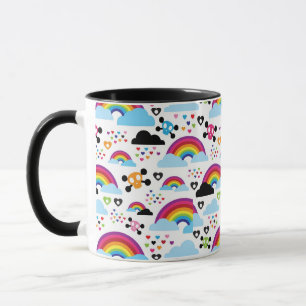 Achtergrond van de leemte van de regenboogbek mok