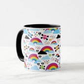 Achtergrond van de leemte van de regenboogbek mok (Voorkant links)