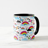 Achtergrond van de leemte van de regenboogbek mok (Voorkant rechts)