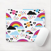 Achtergrond van de leemte van de regenboogbek muismat (Met muis)