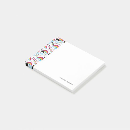 Achtergrond van de leemte van de regenboogbek post-it® notes (Schuin)