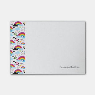 Achtergrond van de leemte van de regenboogbek post-it® notes