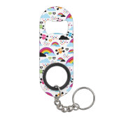 Achtergrond van de leemte van de regenboogbek sleutelhanger flessenopener (Achterkant)