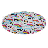 Achtergrond van de leemte van de regenboogbek snijplank (Hoek)