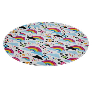 Achtergrond van de leemte van de regenboogbek snijplank