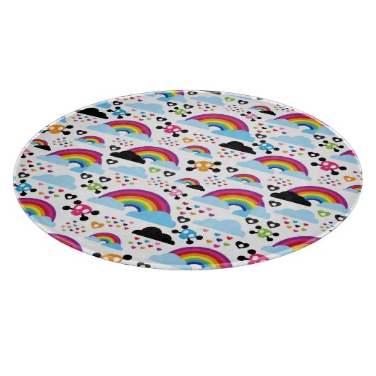 Achtergrond van de leemte van de regenboogbek snijplank (Hoek)