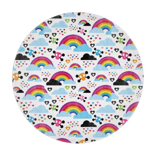 Achtergrond van de leemte van de regenboogbek snijplank (Voorkant)