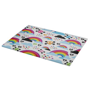 Achtergrond van de leemte van de regenboogbek snijplank