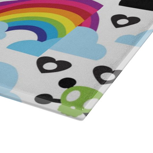 Achtergrond van de leemte van de regenboogbek snijplank (Hoek)