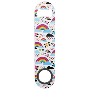 Achtergrond van de leemte van de regenboogbek speed flessenopener