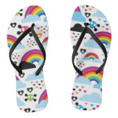 Achtergrond van de leemte van de regenboogbek teenslippers (Voetbed)