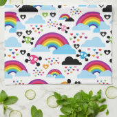 Achtergrond van de leemte van de regenboogbek theedoek (Gevouwen)