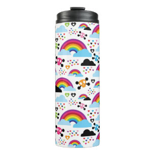 Achtergrond van de leemte van de regenboogbek thermosbeker