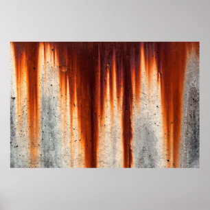 Achtergrond van de loopwand met roestzakken poster