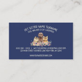 Achtergrond van de marine Cute Dog Cat Pet Bird Il Visitekaartje (Achterkant)