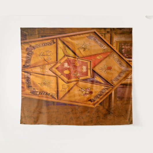 Achtergrond van de Oosterse Ster Wandkleed (Voorkant (horizontaal))