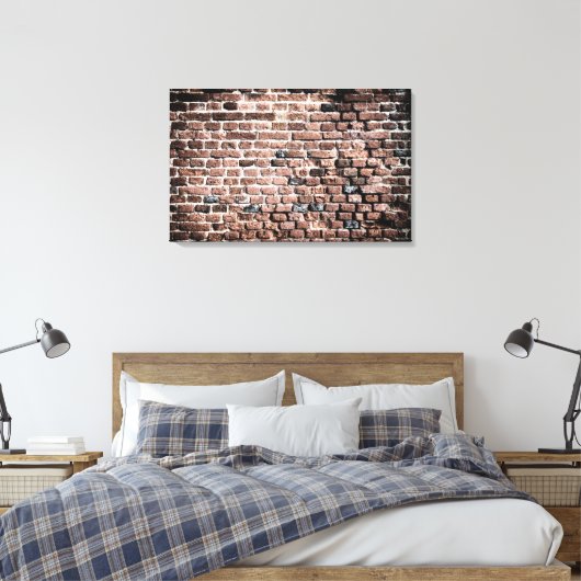 Achtergrond van de oude baksteenwand canvas afdruk (Insitu (Slaapkamer))