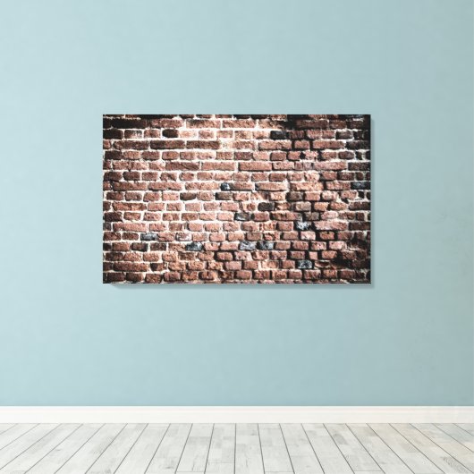 Achtergrond van de oude baksteenwand canvas afdruk (Insitu (Houten vloer))