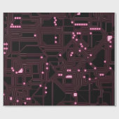achtergrond van de roze microchip, 3d,ab cadeaupapier (Vlak)