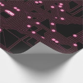 achtergrond van de roze microchip, 3d,ab cadeaupapier (Hoek)