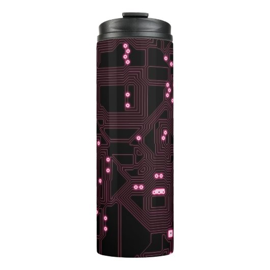 achtergrond van de roze microchip, 3d,ab thermosbeker (Voorkant)