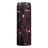 achtergrond van de roze microchip, 3d,ab thermosbeker (Achterkant)