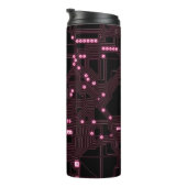 achtergrond van de roze microchip, 3d,ab thermosbeker (Geroteerd rechts)