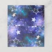 Achtergrond van de ruimte met sterren afsprakenkaart (Buitenkant ongevouwen)