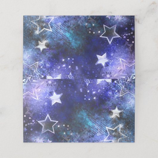 Achtergrond van de ruimte met sterren afsprakenkaart (Buitenkant ongevouwen)