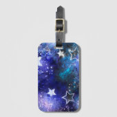 Achtergrond van de ruimte met sterren bagagelabel (Voorkant (verticaal))