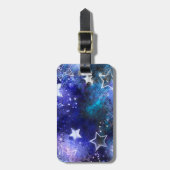 Achtergrond van de ruimte met sterren bagagelabel (Voorkant verticaal)