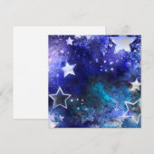 Achtergrond van de ruimte met sterren bedankkaart (Voorkant / Achterkant)