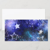 Achtergrond van de ruimte met sterren bedankkaart (Voorkant / Achterkant)