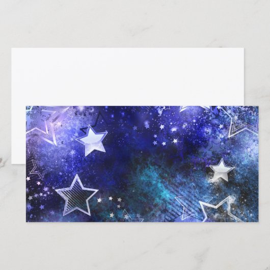 Achtergrond van de ruimte met sterren bedankkaart (Voorkant / Achterkant)