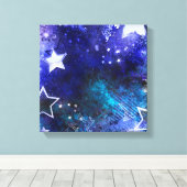 Achtergrond van de ruimte met sterren canvas afdruk (Insitu (Houten vloer))