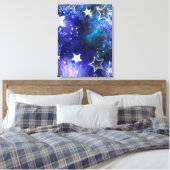 Achtergrond van de ruimte met sterren canvas afdruk (Insitu (Slaapkamer))