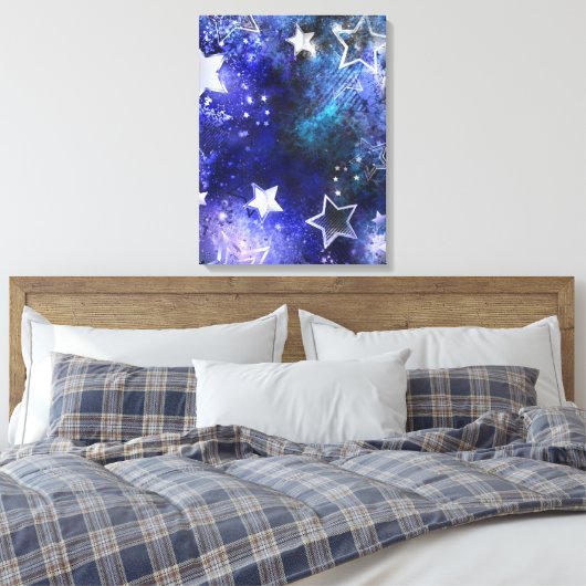 Achtergrond van de ruimte met sterren canvas afdruk (Insitu (Slaapkamer))