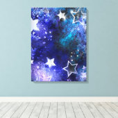 Achtergrond van de ruimte met sterren canvas afdruk (Insitu (Houten vloer))