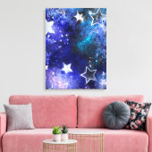 Achtergrond van de ruimte met sterren canvas afdruk (Insitu (Woonkamer))