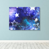 Achtergrond van de ruimte met sterren canvas afdruk (Insitu (Houten vloer))