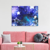 Achtergrond van de ruimte met sterren canvas afdruk (Insitu (Woonkamer))