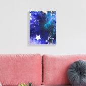 Achtergrond van de ruimte met sterren canvas afdruk (Insitu (Woonkamer))