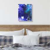 Achtergrond van de ruimte met sterren canvas afdruk (Insitu (Slaapkamer))