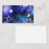 Achtergrond van de ruimte met sterren contactkaartje (Voorkant / Achterkant)