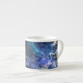 Achtergrond van de ruimte met sterren espresso kop (Voorkant rechts)