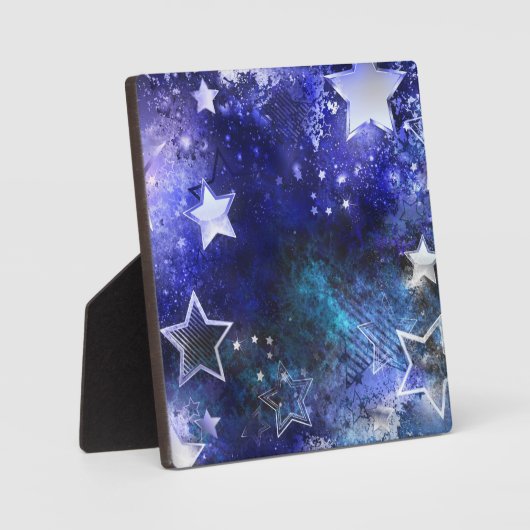 Achtergrond van de ruimte met sterren fotoplaat (Voorkant)