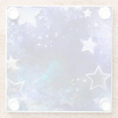 Achtergrond van de ruimte met sterren glazen onderzetter (Achterkant)