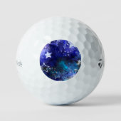 Achtergrond van de ruimte met sterren golfballen (Voorkant)