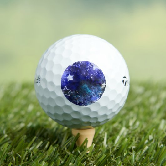 Achtergrond van de ruimte met sterren golfballen (Insitu Shirt)